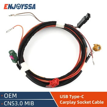 Para Volkswagen Tiguan MK2 OEM CNS3.0 MIB USB Tipo-C Carplay Cable Delantero Trasero USB Cable Adaptador de Arnés