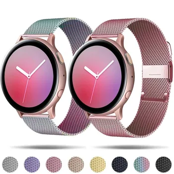 Milanese Loop banda Para Samsung Galaxy Active 2 44 mm 40 mm watch3 41mm pulsera Garmin Vivoactive 4 3 4S Venu 2s correa de Reloj