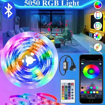5050 RGB LED Luz de Tira светодиодная лента DC 6V APP de Música Bluetooth Adaptador de Control de la No-prenda Impermeable de TV Fiesta en Casa Habitación