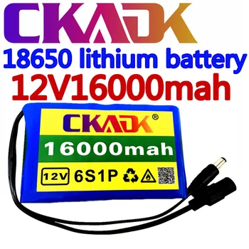 Draagbare Super 12V 16000Mah Batterij Oplaadbare de Iones de Litio Batterij Batterij Capaciteit Dc 12.6 V 16Ah Cctv Cam Monito