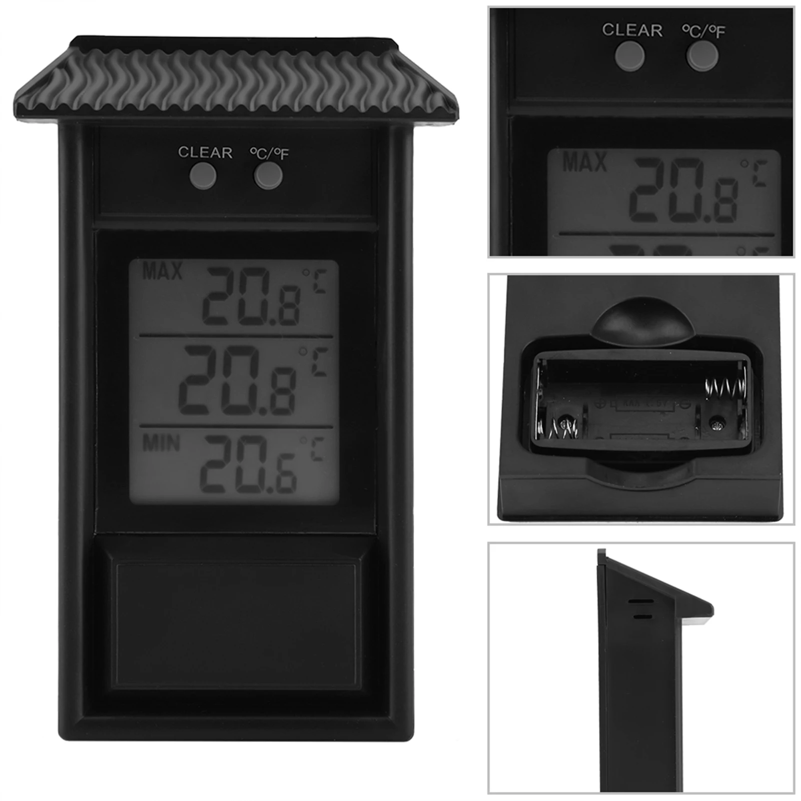 Higrómetro Digital de Interior Termómetro Impermeable del probador de regulador de temperatura - 5