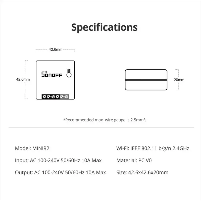 SONOFF WiFi, Zigbee Mini DIY Smart Switch ZBMINI / MINIR2 / MINIR3 / DUALR3 / DUALR3 Lite Interruptores Trabaja Con Alexa principal de Google - 5