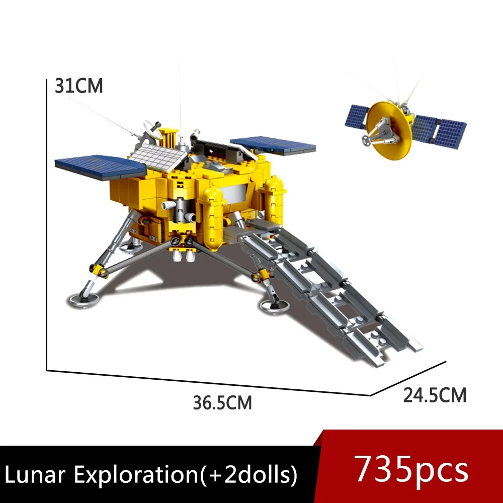 Jiestar 59012 Moc Ideas de Espacio de la Serie Sueño de Estrellas, Luna de Exploración Lunar Conjunto de Ladrillo Modelo de Bloques de Construcción de los Niños los Regalos de Juguetes 735pcs - 5