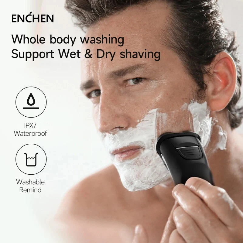 ENCHEN BlackStone 5s máquina de afeitar Eléctrica de Afeitar Para los Hombres IPX7 Impermeable Recargable de Afeitado de la Barba de la Máquina Inteligente de Control de Bloqueo de Viaje - 5