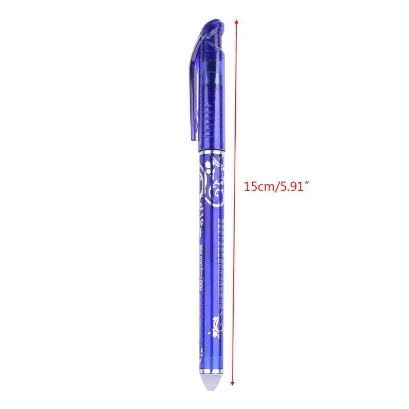 12 Pcs Punto Fino Tinta Azul Bolígrafo Papelería de 0,5 mm de Lujo Borrable Bolígrafo de Gel - 5
