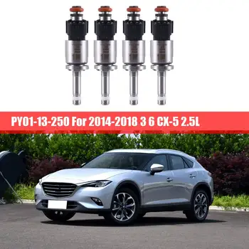 4 piezas de Inyección de Combustible del Inyector PY01-13-250 PY0113250 para 2014-2018 Mazda 3 6 CX-5 2.5 L