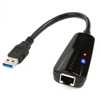 DM-HE78 RTL8153 Unidad libre de USB3.0 Gigabit Tarjeta de Red USB A RJ45 con Cable Externo Cable de Red del Convertidor de