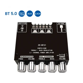 AIYIMA TPA3116D2 Amplificador de Potencia de la Junta de Bluetooth compatible con 5.0 Estéreo de Sonido 2.1 Subwoofer Amplificador 50Wx2+100W