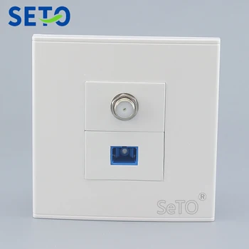 SeTo 86 Tipo de Óptica SC + F Cabeza de TV Digital Conector de Pared del Panel de la Placa de Socket de la placa frontal de Keystone