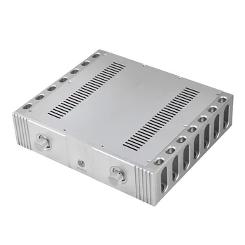De lujo de Plata de Aluminio Clase a Pura Post Amplificador Chasis Exterior de la Carcasa / AMP Carcasa / Caja / Caja de BRICOLAJE (430*100*358mm)