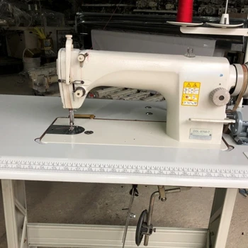 8700 Buena condición usado único de la aguja pespunte máquina de coser industrial