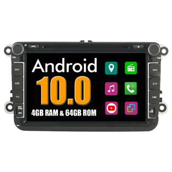 RoverOne Coche Reproductor Multimedia Para VW Vento 2005 - 2013 Android 10 Octa Core Pantalla HD GPS de Navegación Estéreo, Radio DVD CarPlay