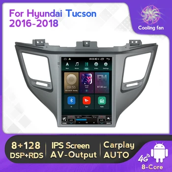 Inalámbrica carplay Para Hyundai Tucson 2016-2018 de navegación GPS 8+128 GB DPS RDS, pantalla IPS de visión Trasera camer carplay multimedia