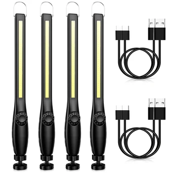 Nueva COB LED Linterna Magnética Luz de Trabajo Recargable USB de la Antorcha Gancho Portátil Linterna de Luz de Inspección de Camping de la Reparación del Coche de la Lámpara