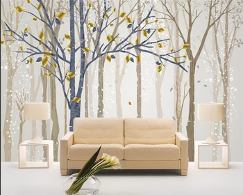 Fondo de pantalla personalizado fotos Nórdicos, pintados a mano, flores silvestres y aves de TV de fondo de la decoración de los muebles en 3d papel pintado mural