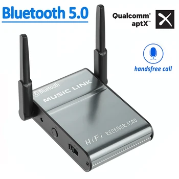 Bluetooth APTX 5.0 Receptor de Baja Latencia Estéreo Inalámbrico de Jack de 3,5 mm AUX Adaptador de Audio de la Música de Micrófono de manos libres de llamadas De los Altavoces del Coche
