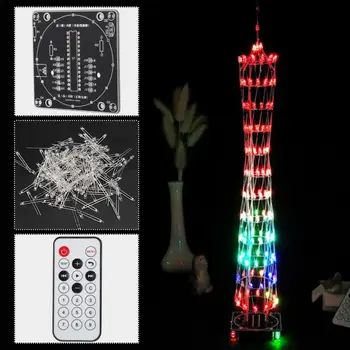 La automatización de los Kits de Luz LED DIY Kits Electrónicos Pequeña Torre de colores de la Pantalla LED de Control Remoto Kit de