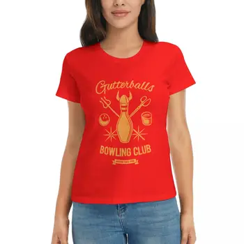 Gutterballs Club de Bolos Clásico T-Shirt ropa para mujer t-camisa de vestir para la mujer sexy de entrenamiento camisetas para las mujeres, ajuste flojo