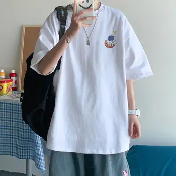 De verano los Hombres de la T-shirts coreano de la Moda Suelto Impreso T-shirt Casual Harajuku T-Shirt Ropa de hombre Ropa Hombre X17