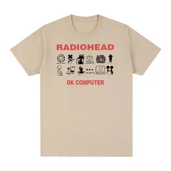 Radiohead Vintage T-shirt OK Computer de la Moda de Verano de Algodón de Hip Hop de los Hombres camiseta de Nueva Camiseta de la Camiseta de la Mujer Tops