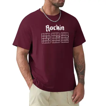 Rockin (guitarra papá) T-Shirt camiseta de gran tamaño de secado rápido t-shirt camisas de sudor camisa de hombre t gráfico