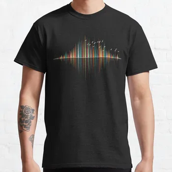 La naturaleza de la Música - el Sonido de la Onda T-Shirt de peso pesado de camisetas para los hombres, para hombre camisetas con estampados grandes y altas