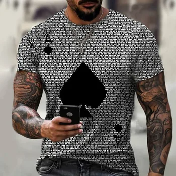 Último Verano de la Moda de la Calle de Graffiti de los Hombres de Picas Par Impreso en 3D Creative Figura Casual Camisa de Más el Tamaño de Manga Corta T-shirt