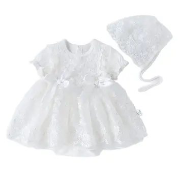 2023 Infantil 1er Año de Cumpleaños de la Princesa Vestido de Traje de Navidad de las Niñas de Bebé Bautismo Vestidos Para Bebé Dulce Arco Vestido de Novia 2pcs